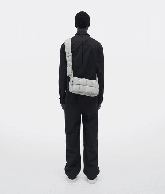 Frost Padded Tech Cassette Leather Bag - Leather Men's Handbag - Bagsfits