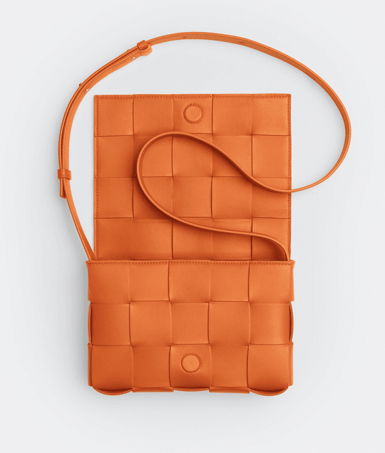 Burned Orange Cassette Leather Bag - Leather Women's Handbag - Bagsfits