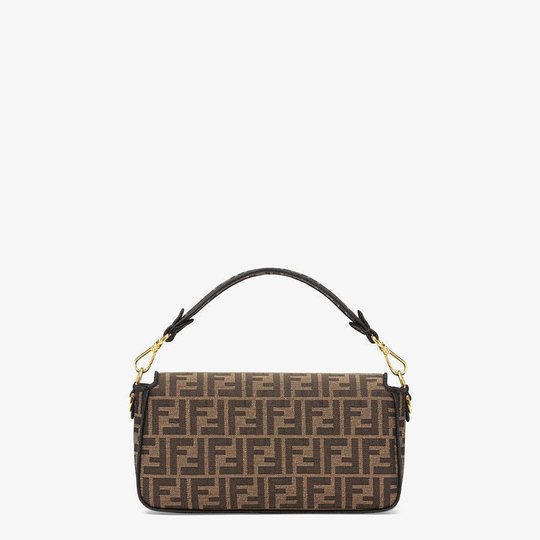 Brown Baguette Fabric Bag - Women’s Leather Bag