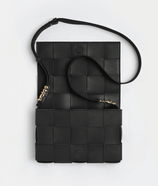 Black Cassette Leather Bag - Leather Women's Handbag - Bagsfits