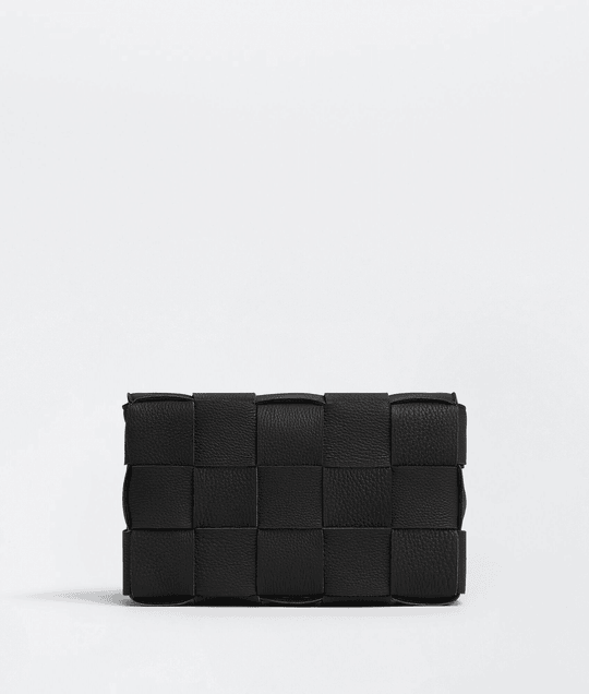 Black Cassette Leather Bag - Leather Women's Handbag - Bagsfits