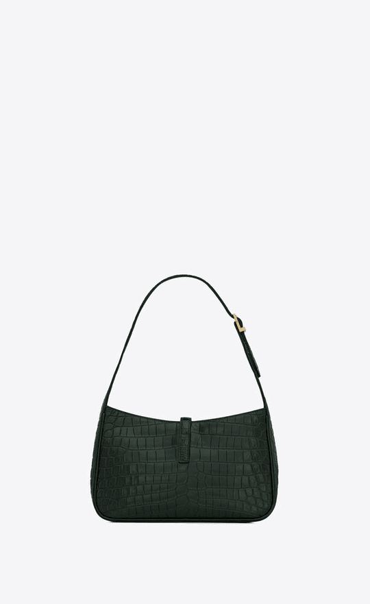 Le 5 A 7 Hobo Bag In Crocodile Embossed Leather Bag - Leather Women's Handbag - Bagsfits