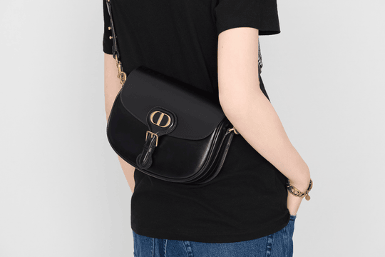 Black Box Calfskin Medium Bobby Bag - Leather Women's Handbag - Bagsfits