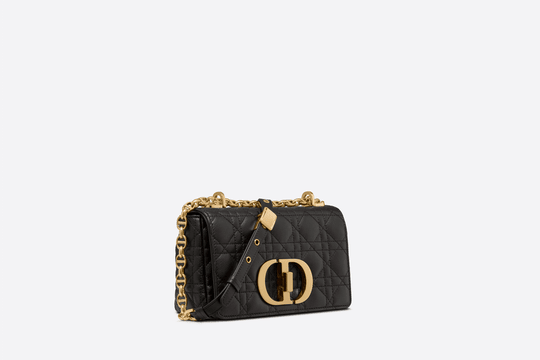 Black Supple Cannage Calfskin Small Caro Bag - Women’s Leather Bag