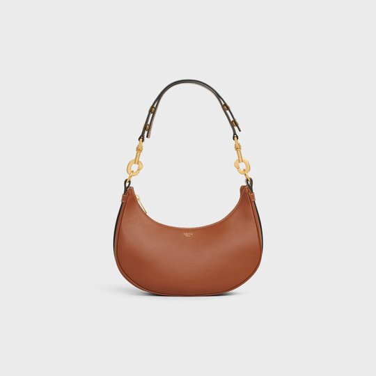 Tan Medium Ava Strap Bag In Smooth Calfskin - Leather Women's Handbag - Bagsfits