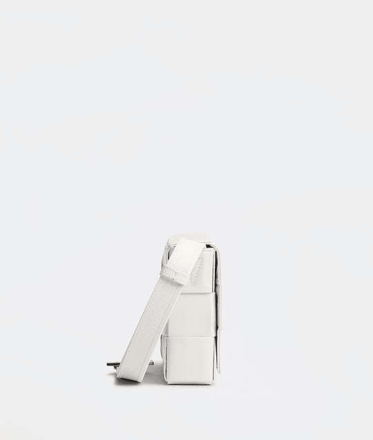 White Cassette Leather Bag - Leather Men's Handbag - Bagsfits