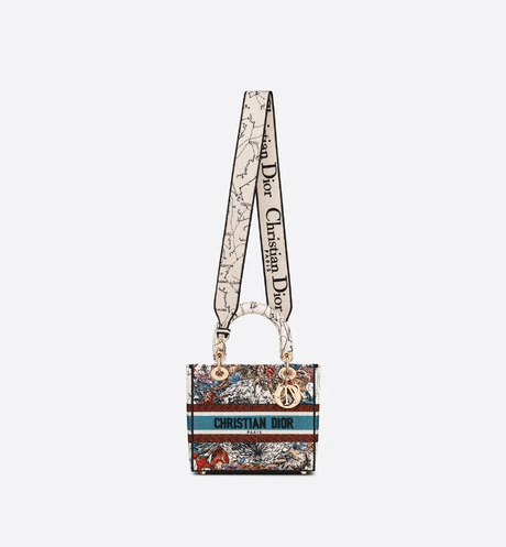 Latte Multicolor Medium Lady D-Lite Bag - Leather Women's Handbag - Bagsfits