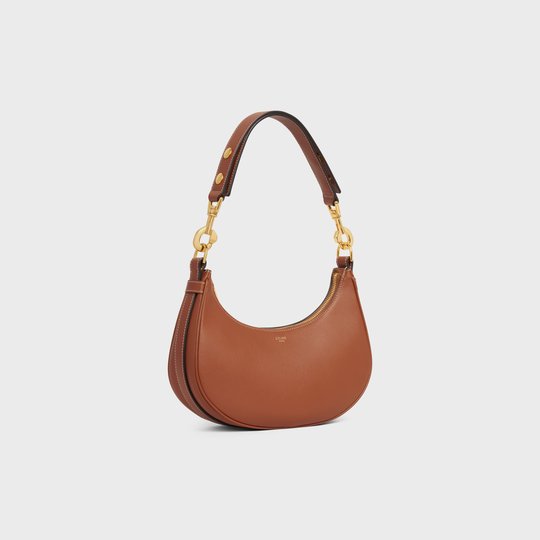 Tan Medium Ava Strap Bag In Smooth Calfskin - Leather Women's Handbag - Bagsfits