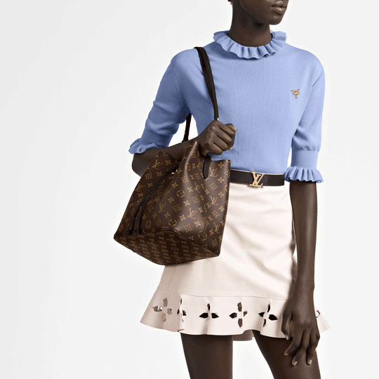 Monogram Canvas and Leather Handbag NeoNoe - Crossbody Bucket Bag