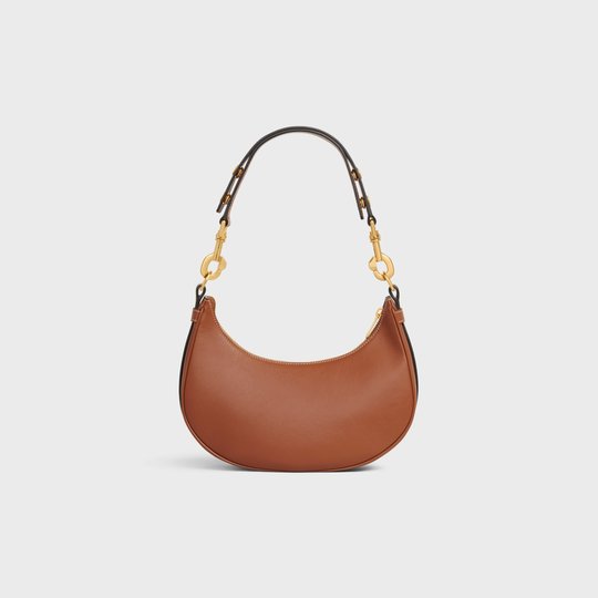 Tan Medium Ava Strap Bag In Smooth Calfskin - Leather Women's Handbag - Bagsfits