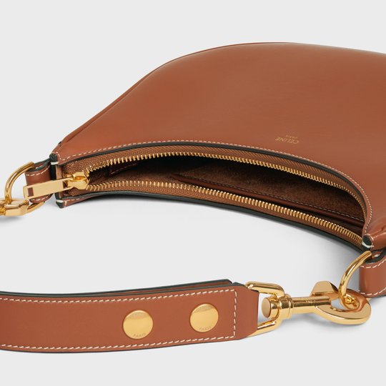 Tan Medium Ava Strap Bag In Smooth Calfskin - Leather Women's Handbag - Bagsfits