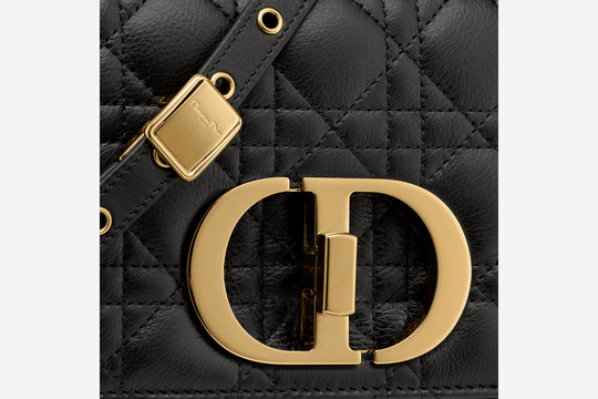 Black Supple Cannage Calfskin Small Caro Bag - Women’s Leather Bag
