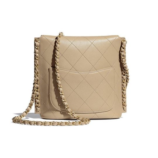 Beige Small Hobo Bag - Leather's Women Shoulder Bag