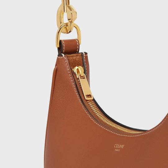 Tan Medium Ava Strap Bag In Smooth Calfskin - Leather Women's Handbag - Bagsfits