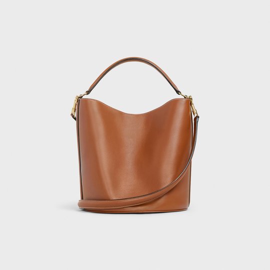 Tan Bucket 16 Bag In Smooth Calfskin - Leather Women's Handbag - Bagsfits