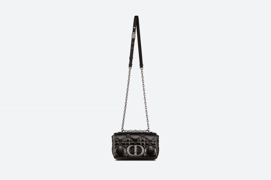 Black Quilted Macrocannage Calfskin Small Caro Bag - Leather Women's Handbag - Bagsfits