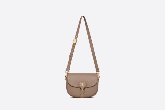 Warm Taupe Grained Calfskin Medium Bobby Bag - Leather Women's Handbag - Bagsfits