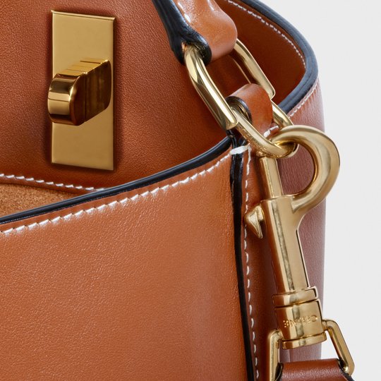 Tan Bucket 16 Bag In Smooth Calfskin - Leather Women's Handbag - Bagsfits