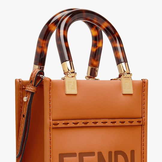 Mini Sunshine Shopper Bag - Leather Women's Handbag - Bagsfits