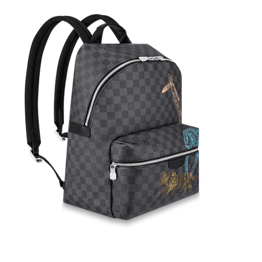 Discovery Backpack Damier Graphite Canvas Leather Bag - Leather Men's Handbag - Bagsfits