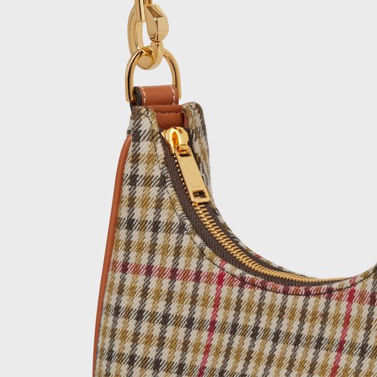 Green Medium Strap Ava Bag In Textile And Calfskin - Leather Women's Handbag - Bagsfits