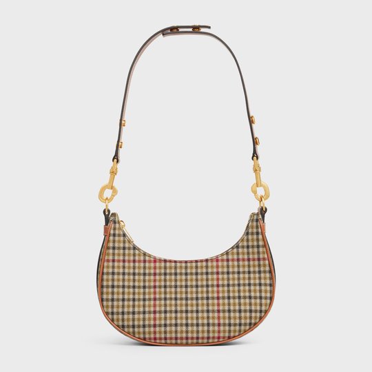Green Medium Strap Ava Bag In Textile And Calfskin - Leather Women's Handbag - Bagsfits