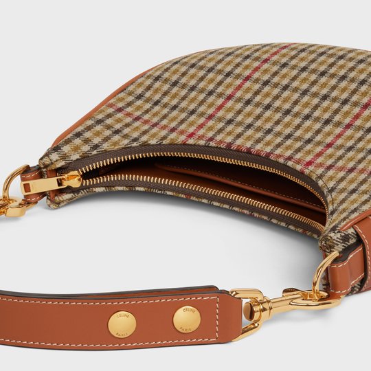 Green Medium Strap Ava Bag In Textile And Calfskin - Leather Women's Handbag - Bagsfits
