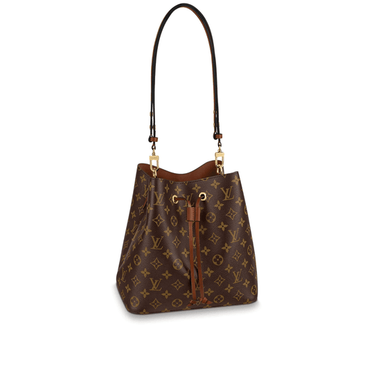 Monogram Canvas and Leather Handbag NeoNoe - Crossbody Bucket Bag