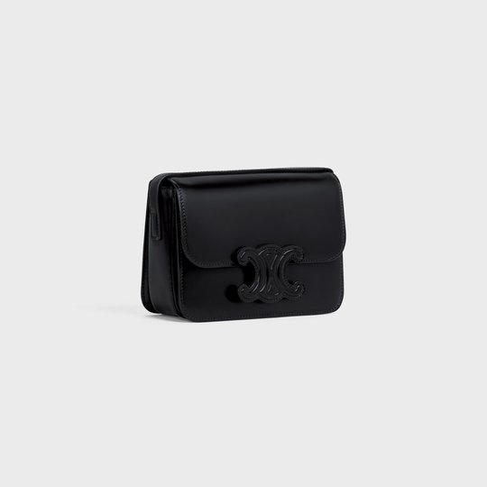 Black Teen Cuir Triomphe Bag In Shiny Calfskin - Leather Women's Handbag - Bagsfits