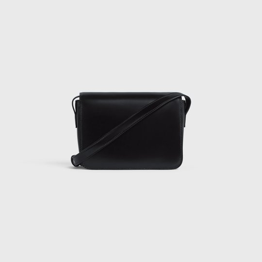 Black Teen Cuir Triomphe Bag In Shiny Calfskin - Leather Women's Handbag - Bagsfits