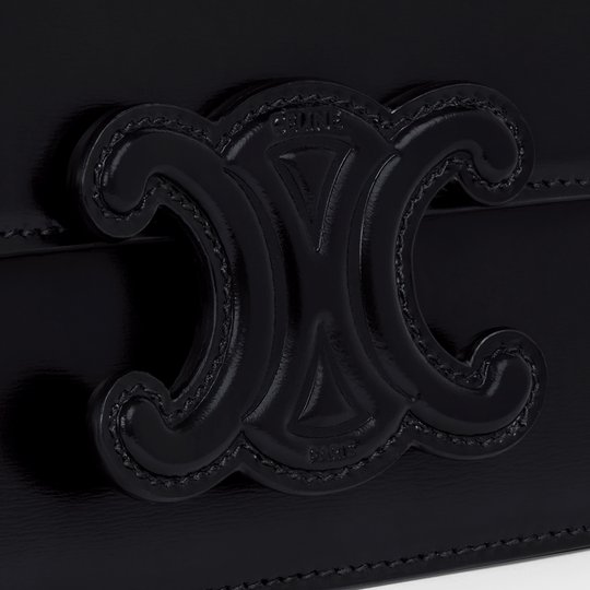 Black Teen Cuir Triomphe Bag In Shiny Calfskin - Leather Women's Handbag - Bagsfits