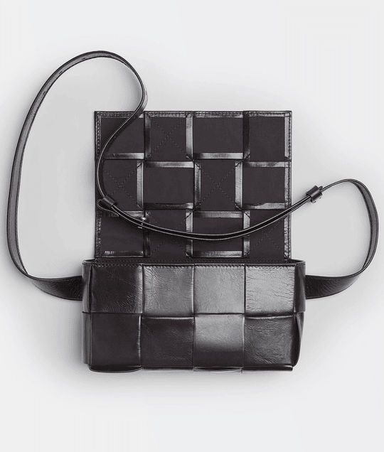 Black Cassette Leather Bag - Leather Men's Handbag - Bagsfits