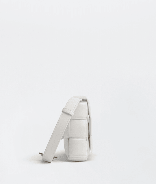 Chalk Padded Cassette Leather Bag - Leather Women's Handbag - Bagsfits