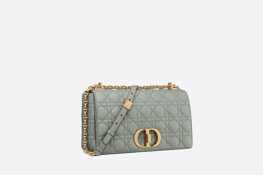 Gray Supple Cannage Calfskin Large Caro Bag - Women’s Leather Bag