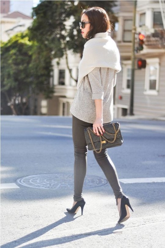 Large 2.55 Handbag - Leather's Women Shoulder Bag - Black & Gold-tone Metal