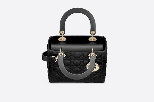 Black Cannage Lambskin Medium Ultramatte Lady Bag - Women’s Leather Bag