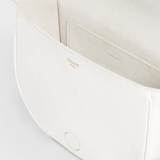 White Folco Cuir Triomphe In Smooth Calfskin - Leather Women's Handbag - Bagsfits