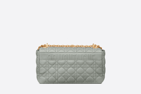 Gray Supple Cannage Calfskin Large Caro Bag - Women’s Leather Bag