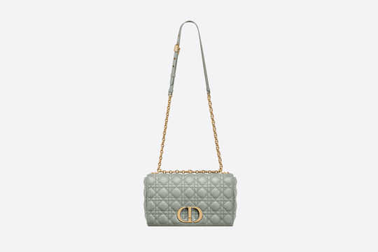 Gray Supple Cannage Calfskin Large Caro Bag - Women’s Leather Bag