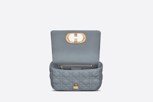 Cloud Blue Supple Cannage Calfskin Small Caro Bag - Women’s Leather Bag