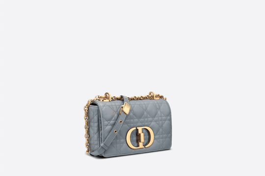 Cloud Blue Supple Cannage Calfskin Small Caro Bag - Women’s Leather Bag