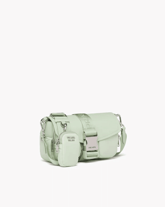 Prd Pocket Nylon And Brushed Leather Bag - Leather Women's Handbag