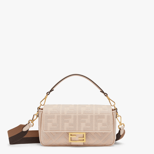 Baguette Canvas Bag - Leather Women's Handbag - Bagsfits