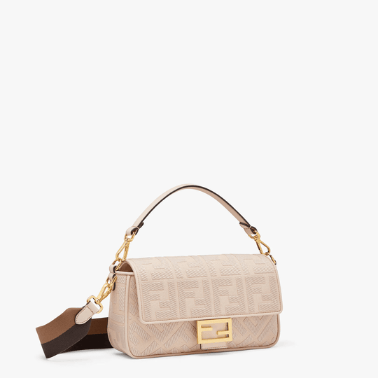 Baguette Canvas Bag - Leather Women's Handbag - Bagsfits