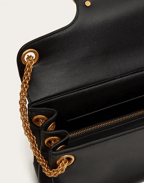 Stud Sign Nappa Shoulder Bag - Leather Women's Handbag - Bagsfits