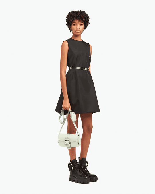 Prd Pocket Nylon And Brushed Leather Bag - Leather Women's Handbag