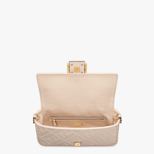 Baguette Canvas Bag - Leather Women's Handbag - Bagsfits