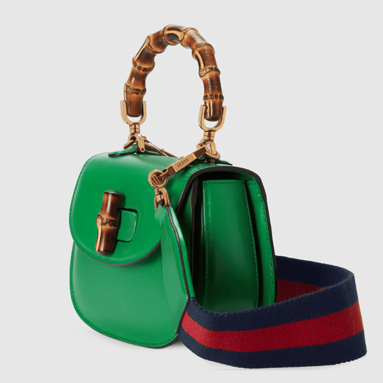 Green GG Bamboo 1947 Mini Top Handle Bag - Leather Women's Handbag - Bagsfits