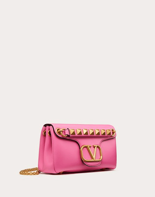 Stud Sign Nappa Shoulder Bag - Leather Women's Handbag - Bagsfits