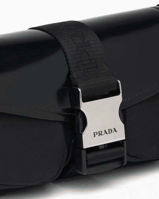 Prd Pocket Nylon And Brushed Leather Bag - Leather Women's Handbag